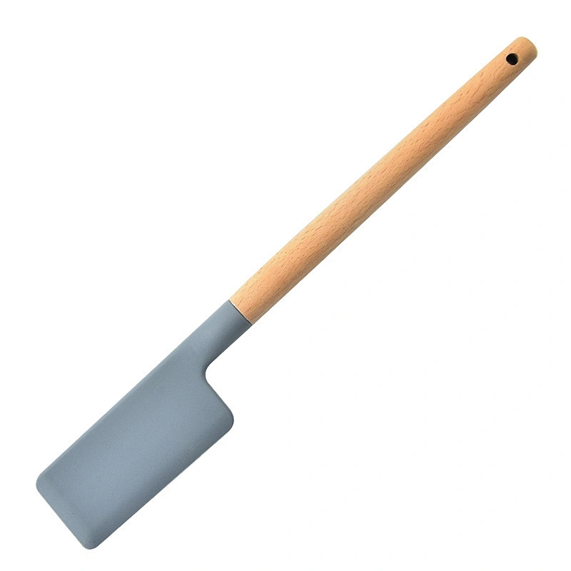 High Quality Nonstick Heat Resistant Silicone Cake Cream Spatula baking accessories silicone spatula with wooden handle