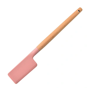 High Quality Nonstick Heat Resistant Silicone Cake Cream Spatula baking accessories silicone spatula with wooden handle